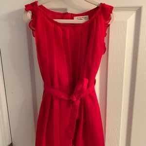 Richie House Red Flowy Holiday Dress Sz 3-4.